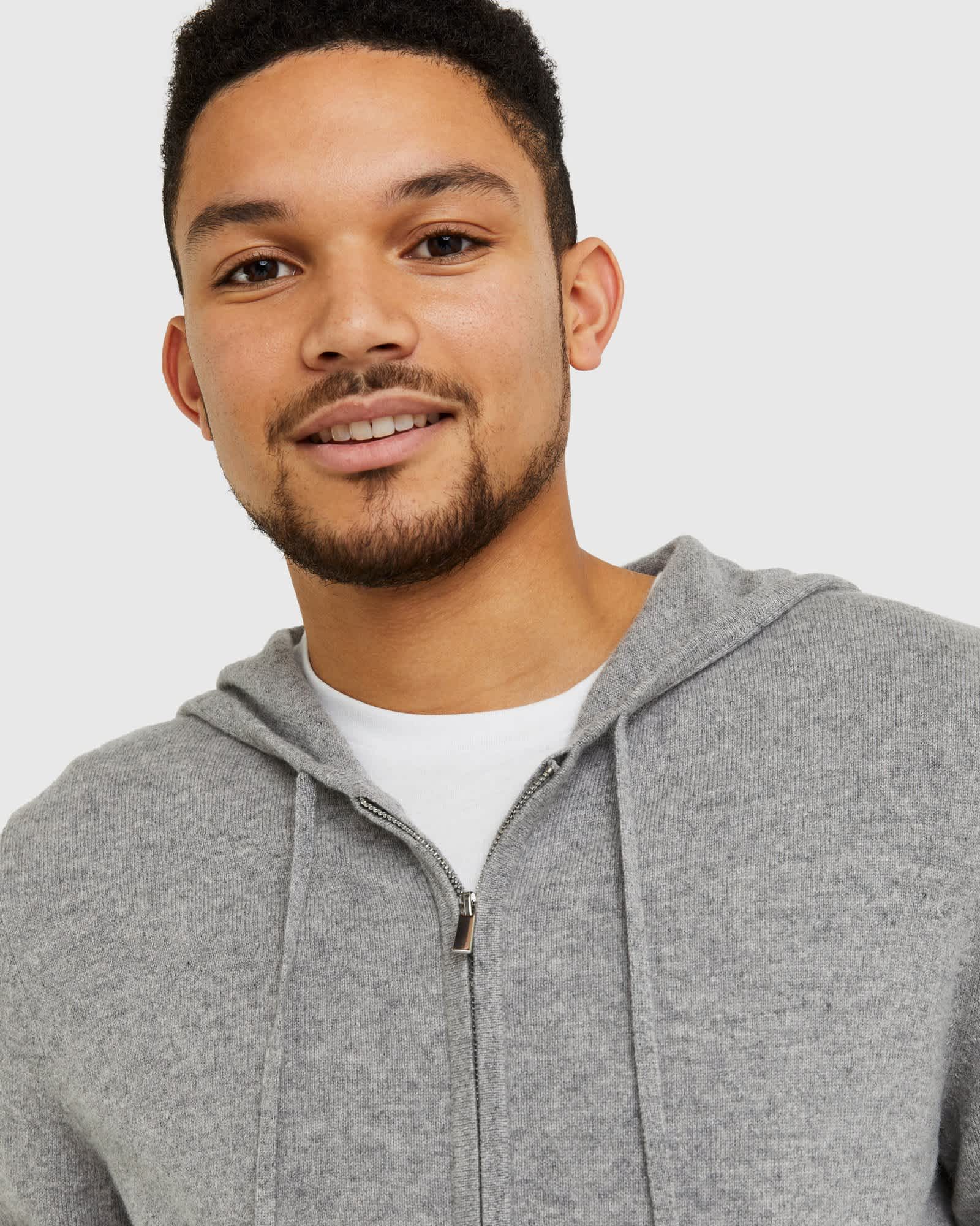 Mongolian Cashmere Full-Zip Hoodie - 13494553608303