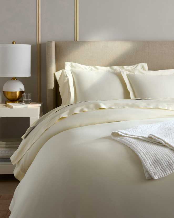 Ivory Signature Giza Cotton Sateen Euro Sham