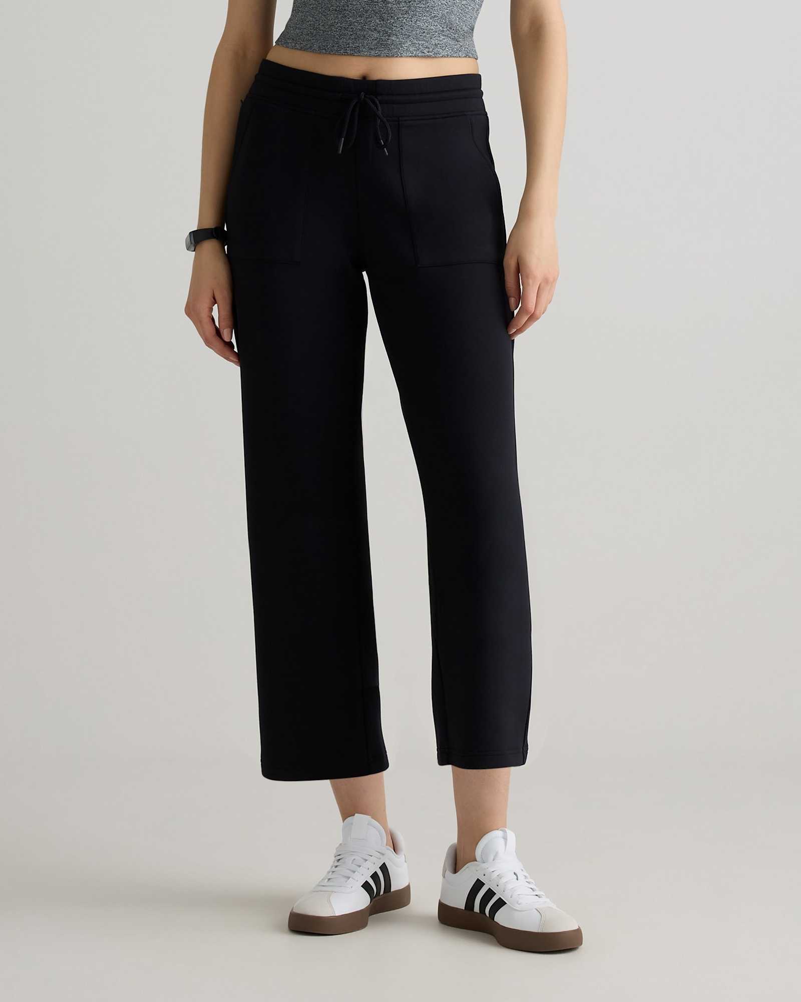 Black CloudComfort High-Rise Cropped Sweatpants