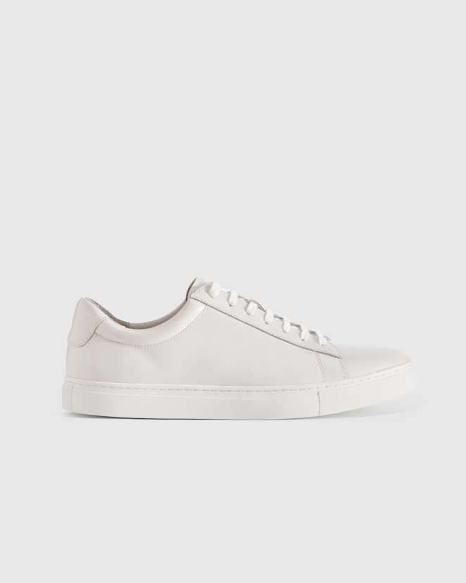 White Italian Leather Everyday Sneaker