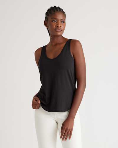Cotton Modal Double Scoop Neck Tank
