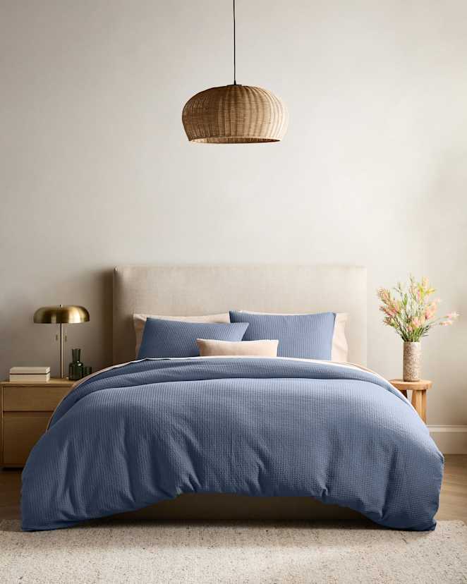 Mineral Organic Luxe Honeycomb Duvet Cover Set