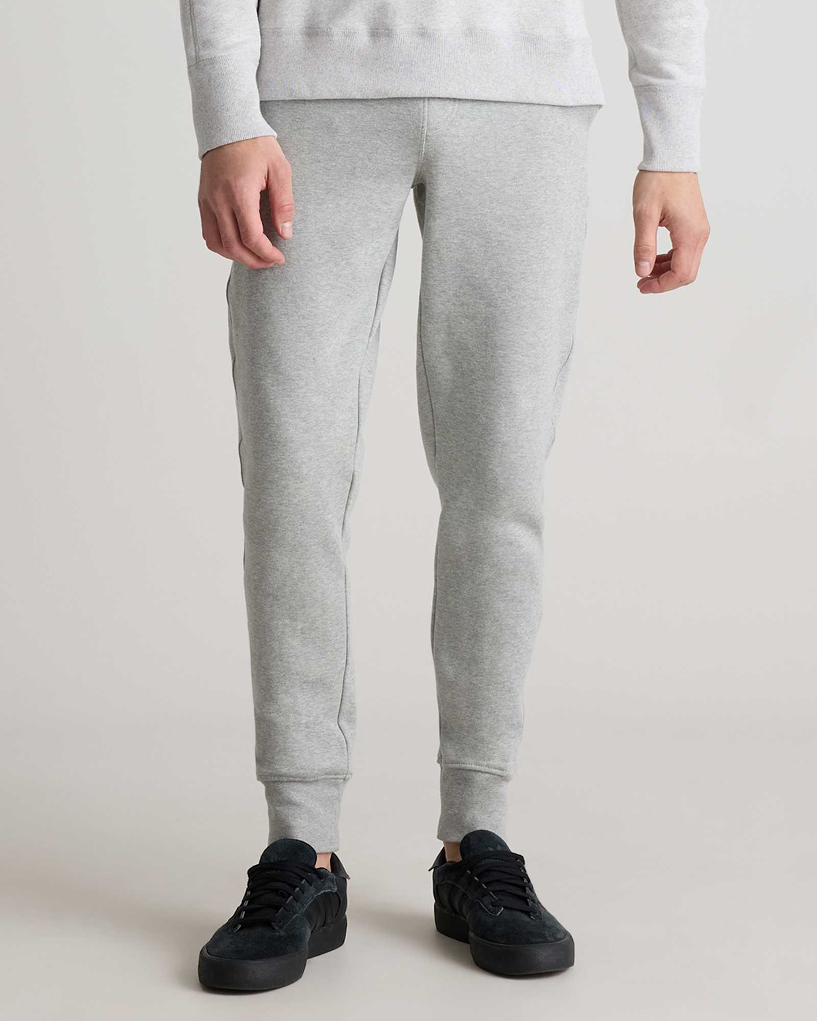 heather-grey Organic Heavyweight Fleece Joggers