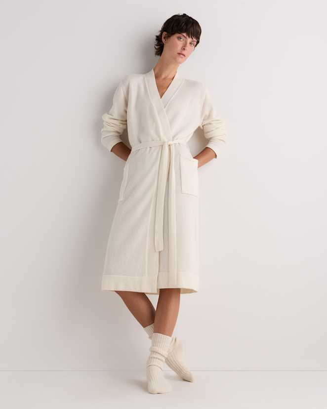 Ivory Mongolian Cashmere Robe
