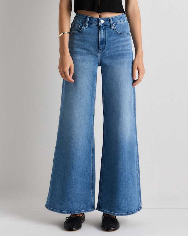 Seaside Blue Bella Stretch Palazzo Jeans