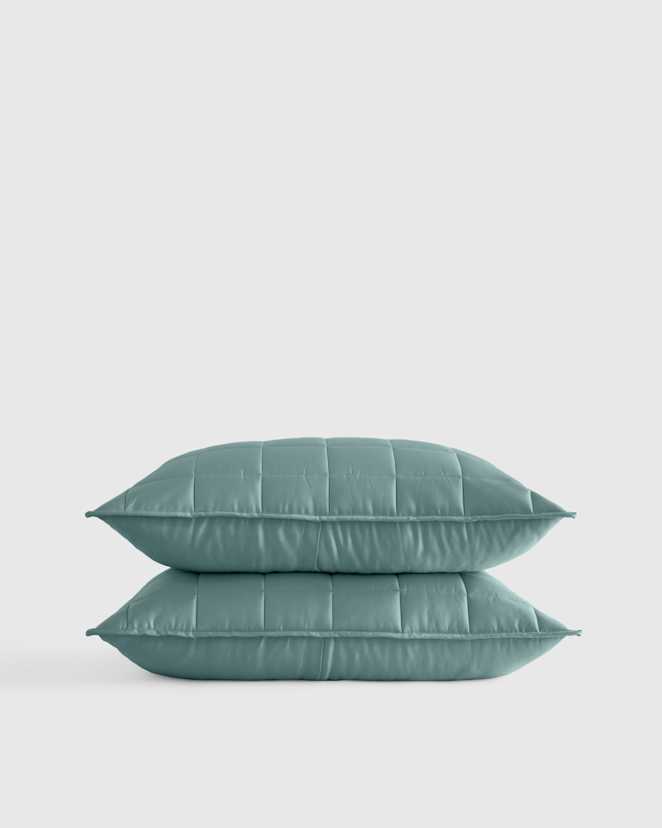 Ocean Bamboo Box Quilted Sham Set