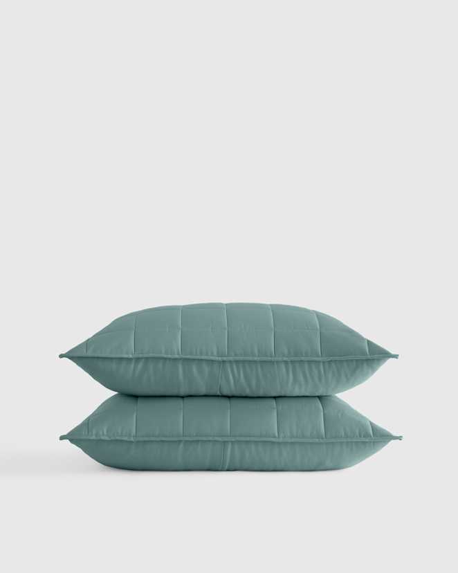 Ocean Bamboo Box Quilted Sham Set