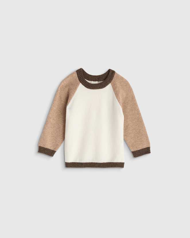 Natural Colorblock Colorblock Cashmere Crewneck Sweater