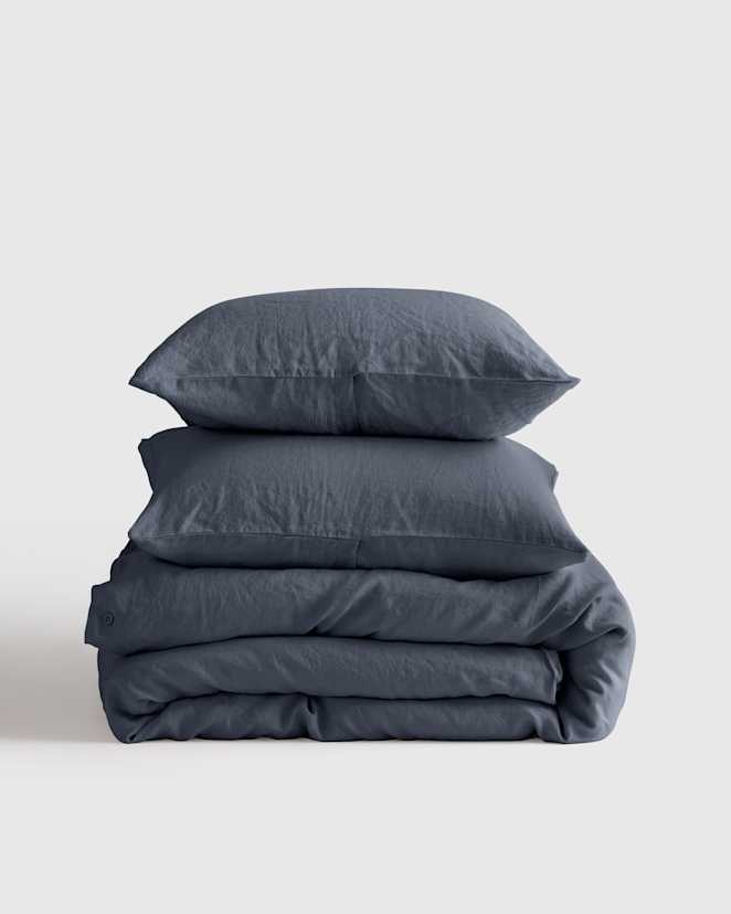 Nightfall European Linen Duvet Cover Set