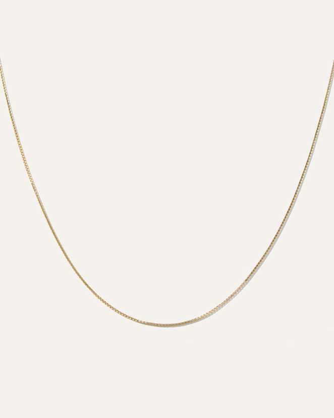 Yellow Gold 14K Gold Petite Box Chain Necklace