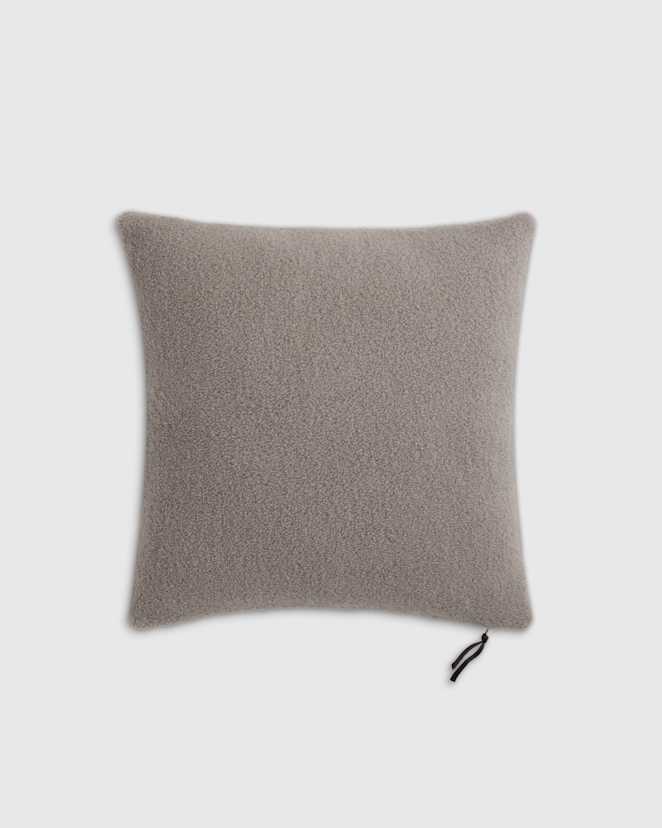 Light Heather Grey Alpaca Boucle Pillow Cover