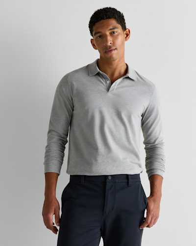 Organic Cotton Long Sleeve Pique Polo