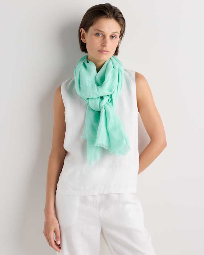 Mint 100% European Linen Scarf