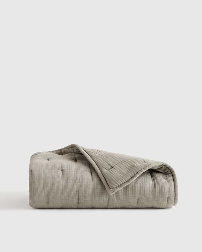 Dried Sage Organic Airy Gauze Toddler Quilt