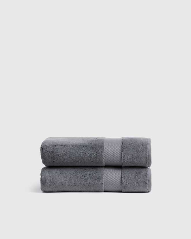 Slate Turkish Ultra Plush Bath Towel (Set of 2)