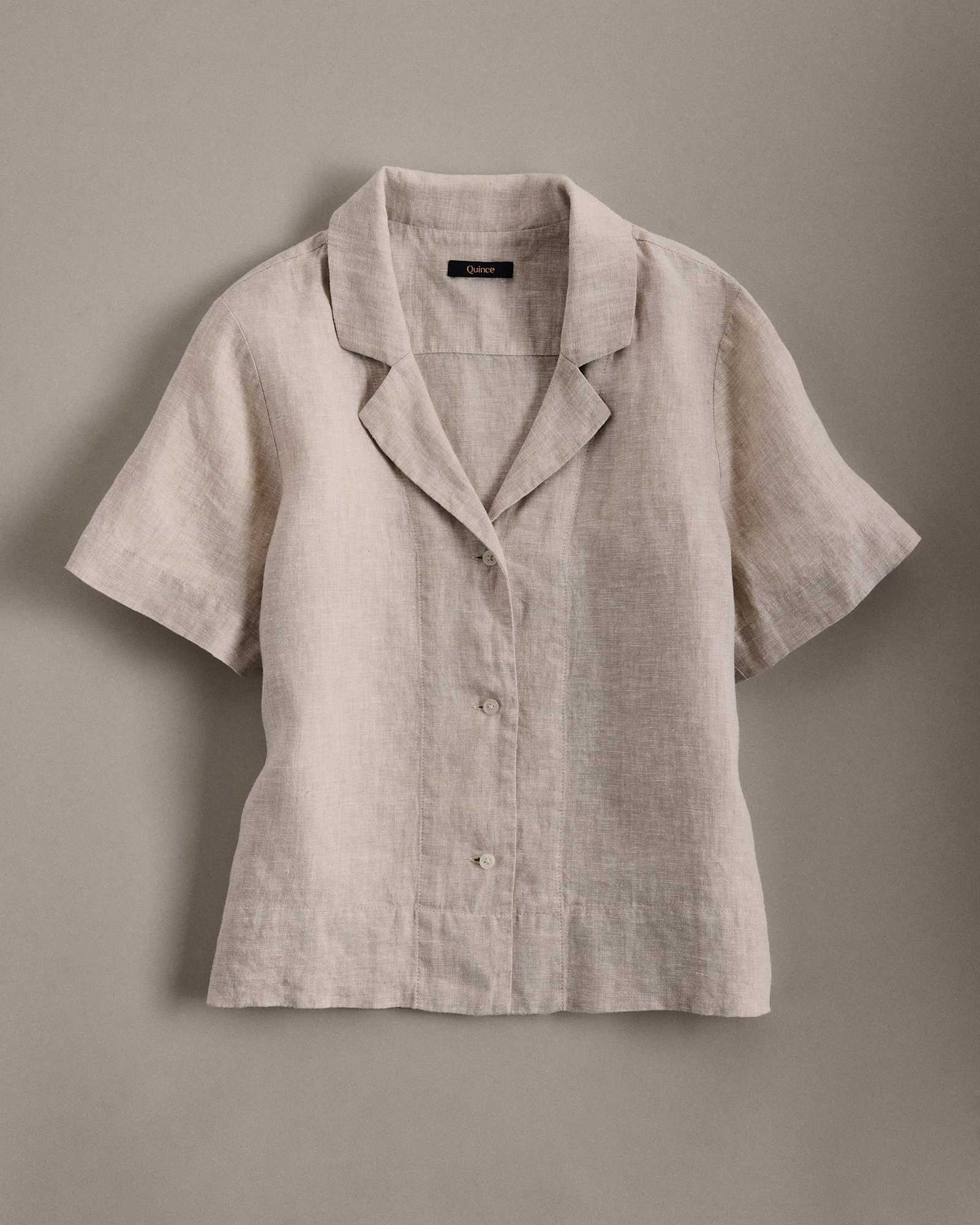 flax 100% European Linen Short Sleeve Shirt
