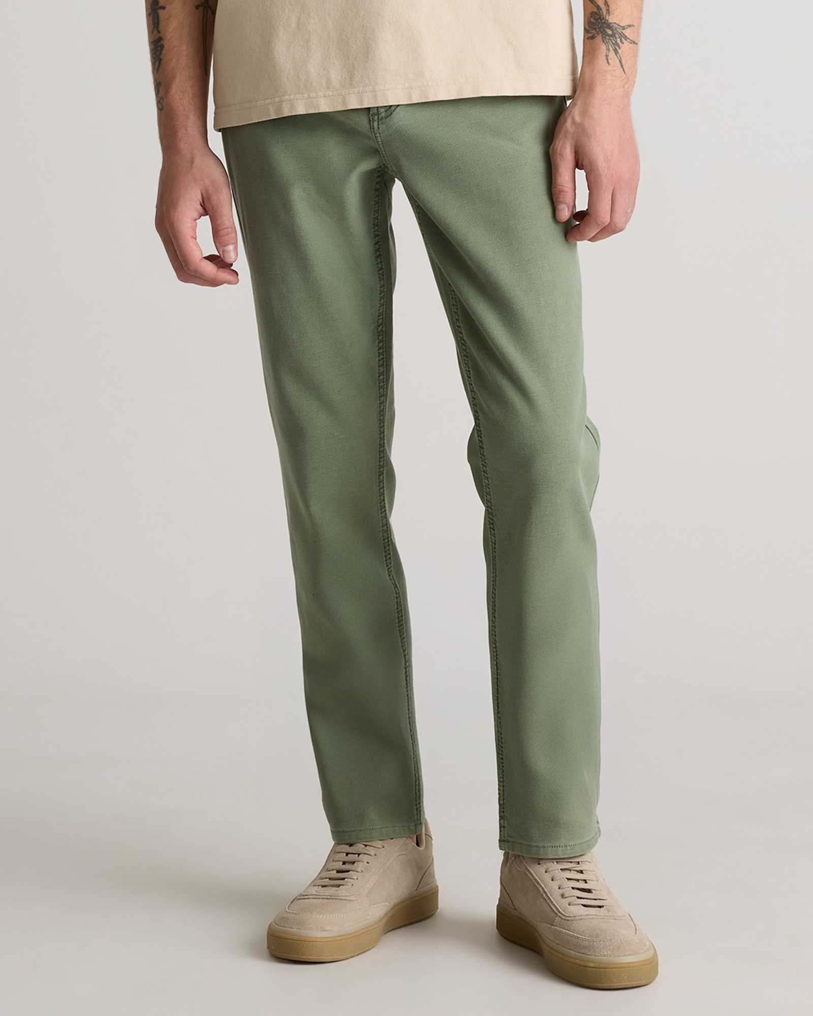 faded-cargo French Terry 5-Pocket Pants