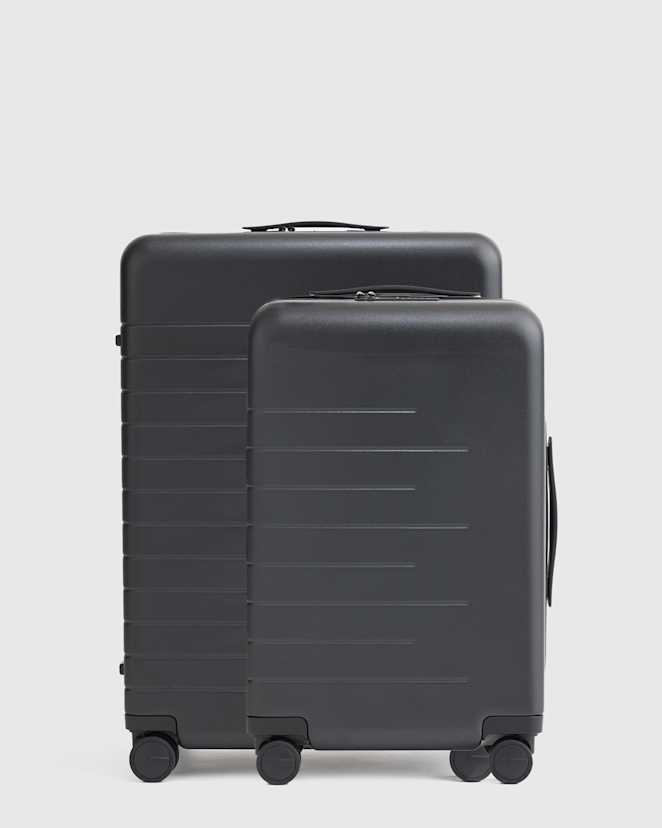 Black Carry-On & Medium Check-In Suitcase Set