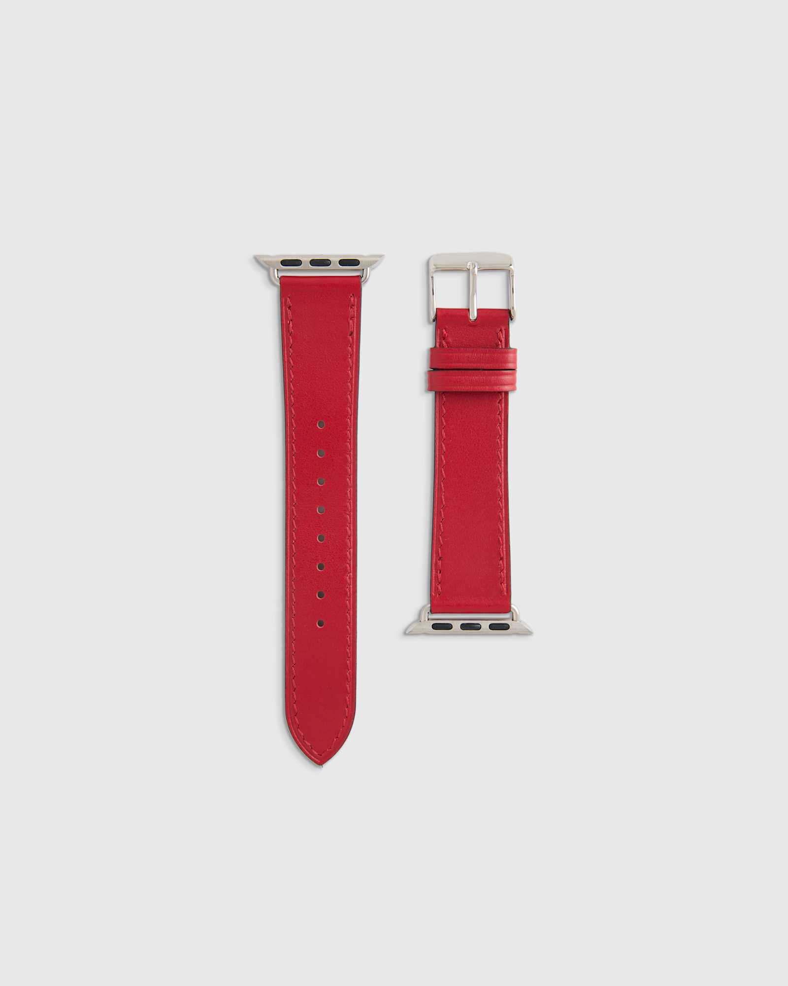 red Leather Smartwatch Band