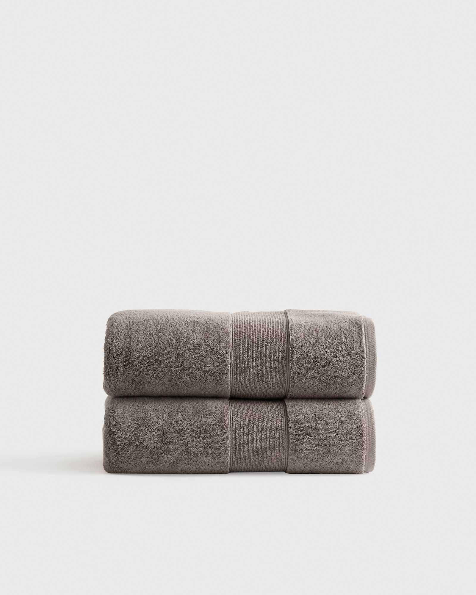 Heather Brown Classic Organic Turkish Cotton Bath Towel (Set of 2)