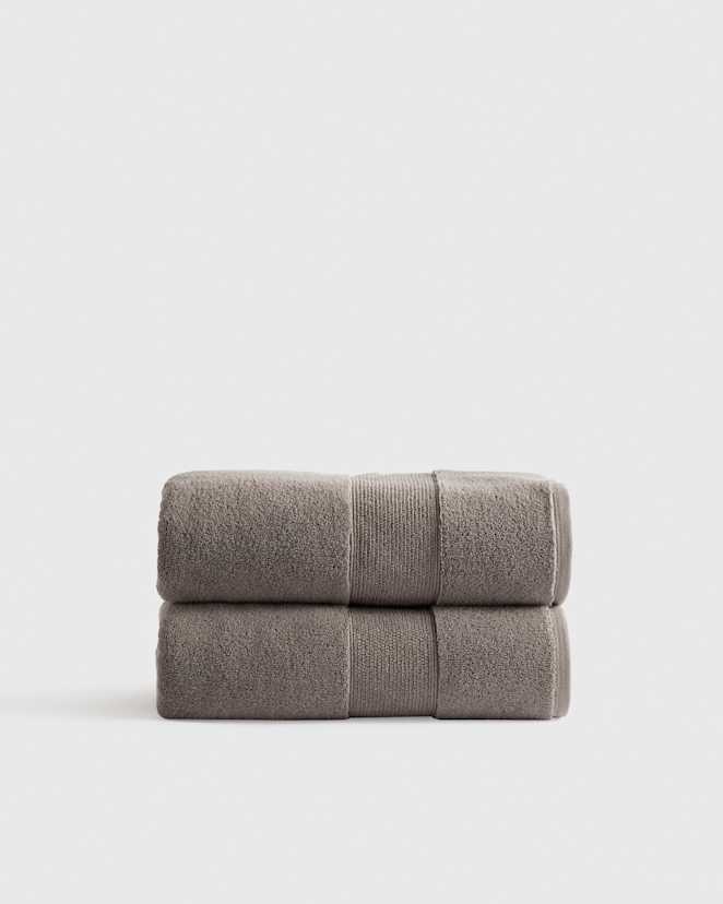 Heather Brown Classic Organic Turkish Cotton Bath Towel (Set of 2)