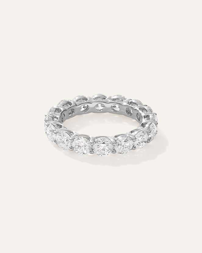 Platinum Lab Grown Diamond Round Eternity Band