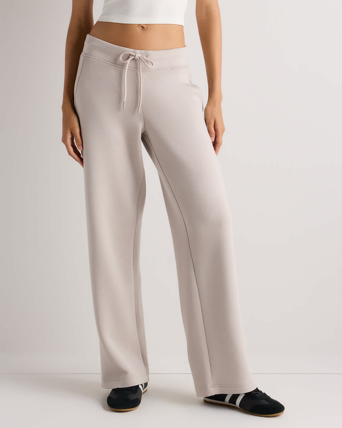 Pebble Beige CloudComfort Wide Leg Pants