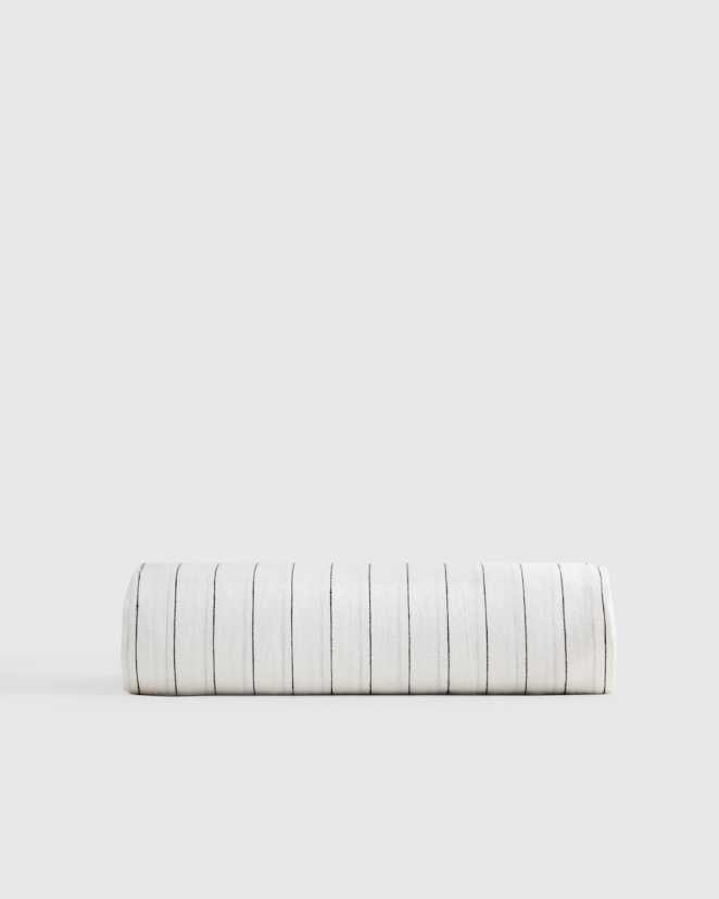 Pencil Stripe European Linen Stripe Fitted Sheet