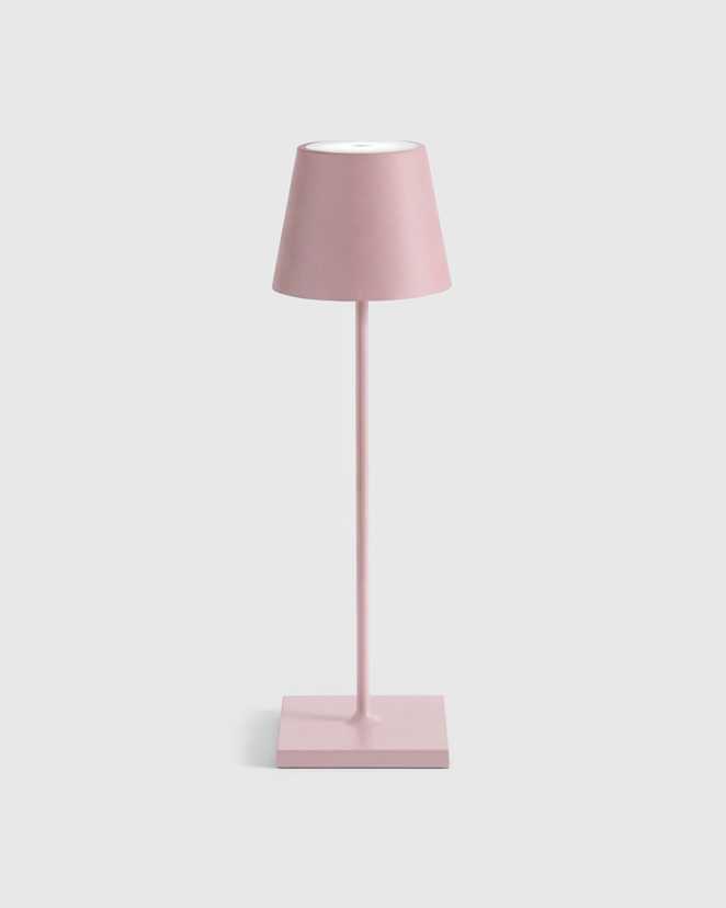 Pink Poldina Pro Rechargeable Table Lamp by Zafferano