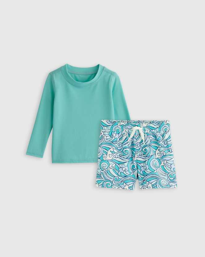 Waves Swim Trunk and Rash Guard Set
