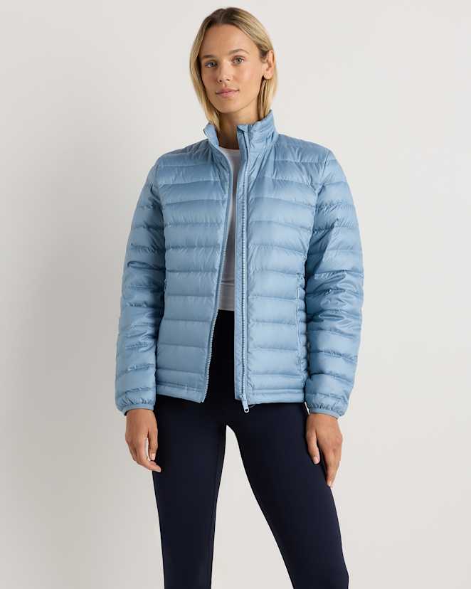Dewstone Blue Lightweight Down Packable Puffer Jacket
