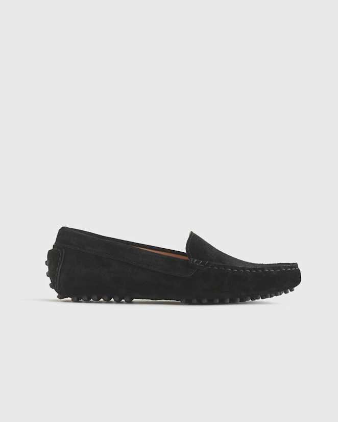 Black 100% Suede Driver Loafer