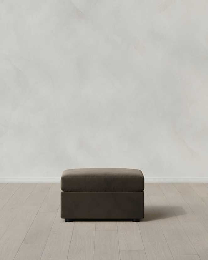 Sable Brennan Ottoman in Performance Velvet