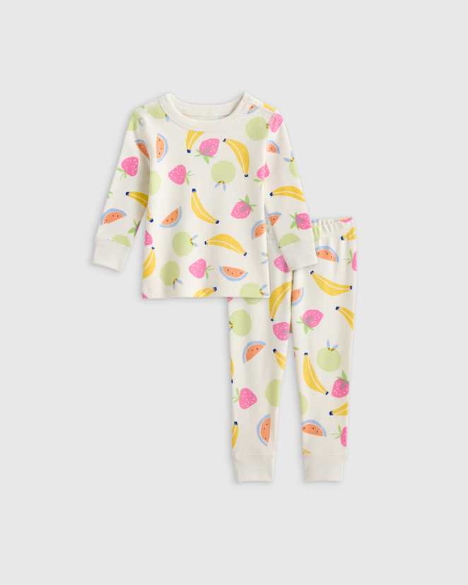 Fruit 100% Organic Cotton Long Sleeve and Pant Pajama Set
