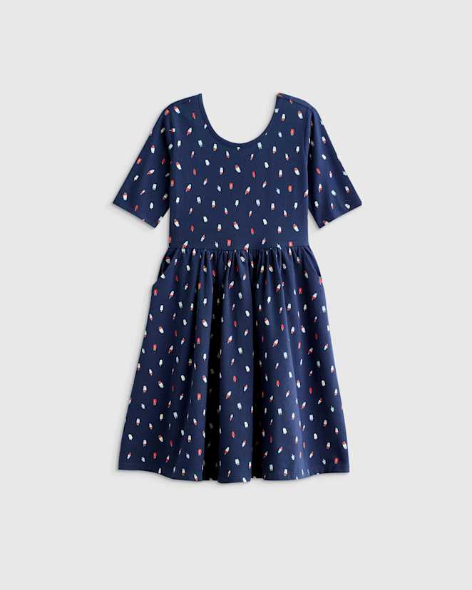 Multi Popsicle Organic Cotton Skater Dress