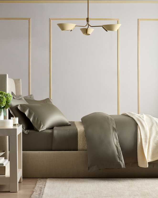 Dried Sage Signature Giza Cotton Sateen Duvet Cover