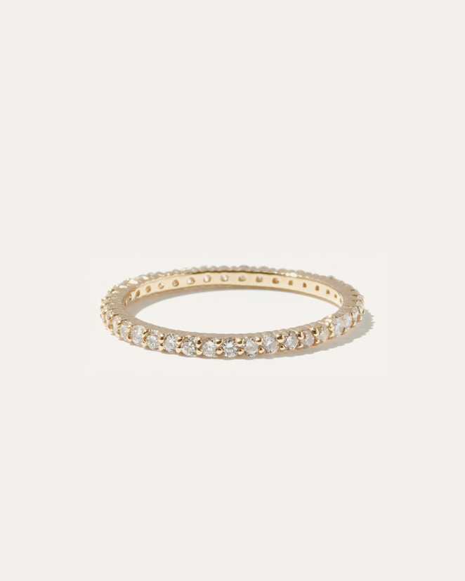 Yellow Gold Diamond Shared Prong Eternity Band
