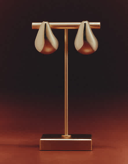 Gold Vermeil Teardrop Earrings