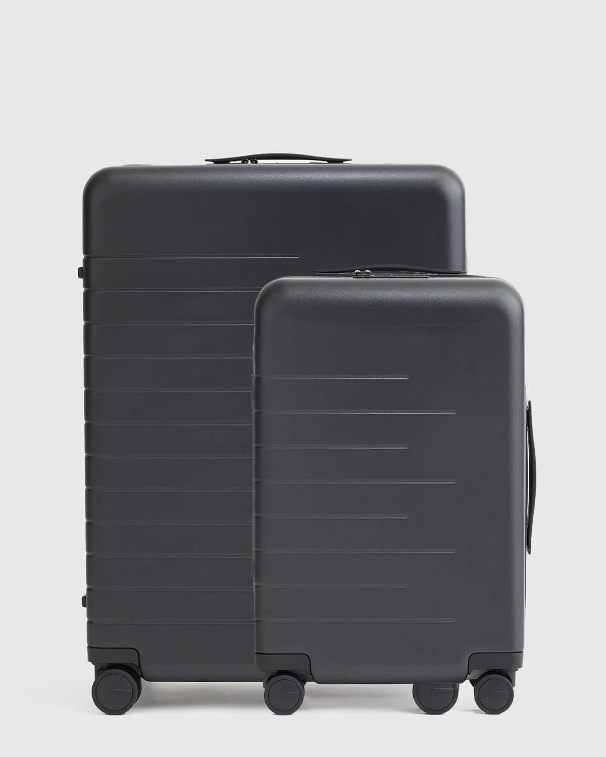 black Small Carry-On & Large Check-In Suitcase Bundle