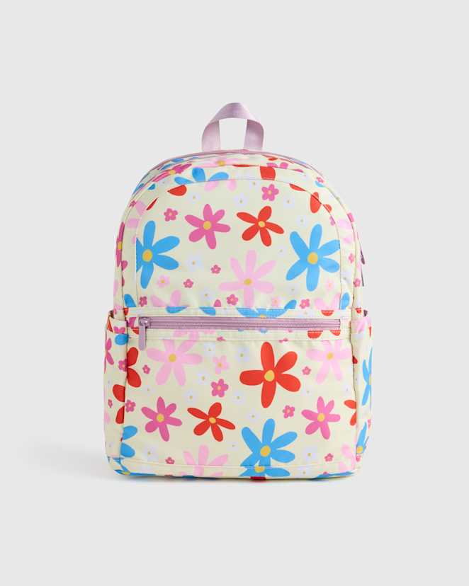 Daisies Recycled Double Pocket Backpack