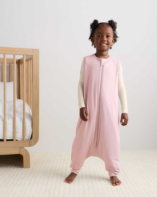 Pale Pink Bamboo Sleep Bag Walker 1.5 TOG