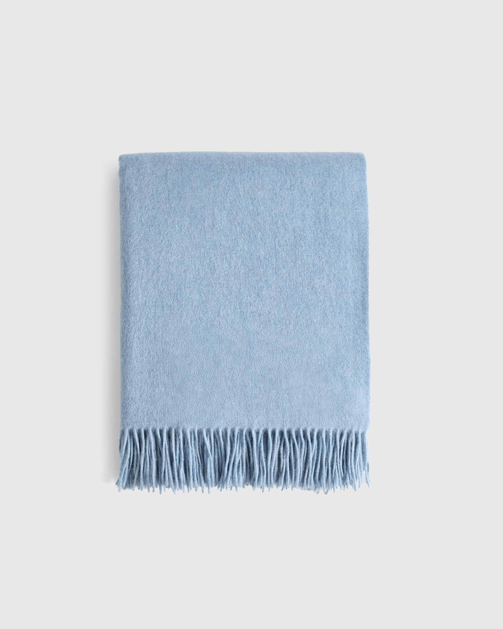 faded-denim Mongolian Cashmere Throw