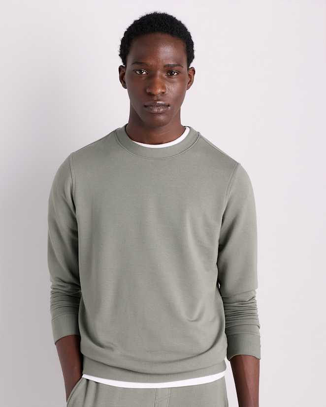 Smoked Thyme Green Supersoft Fleece Crew