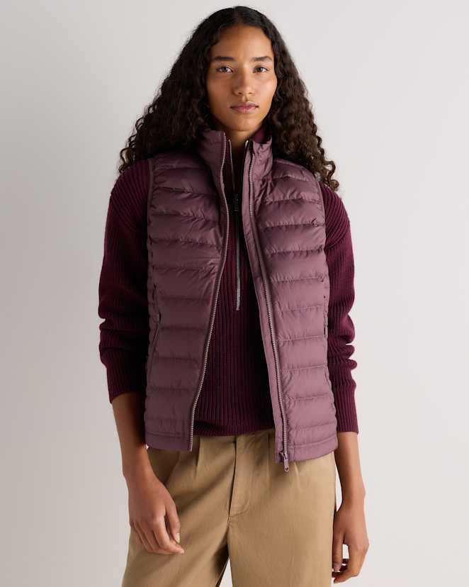 Uribe Taupe Lightweight Down Packable Puffer Vest