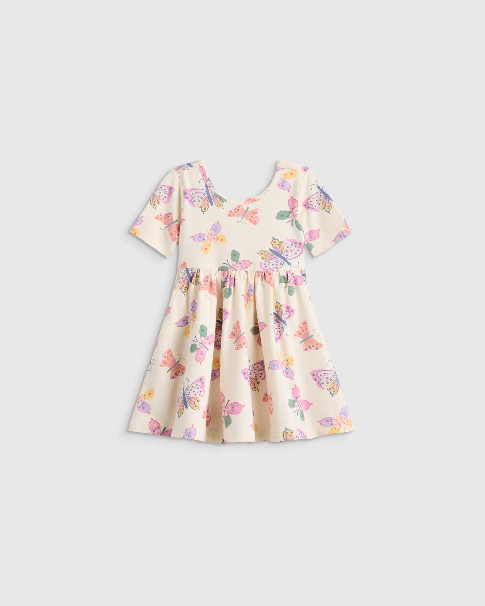 multi-butterflies Organic Cotton Skater Dress