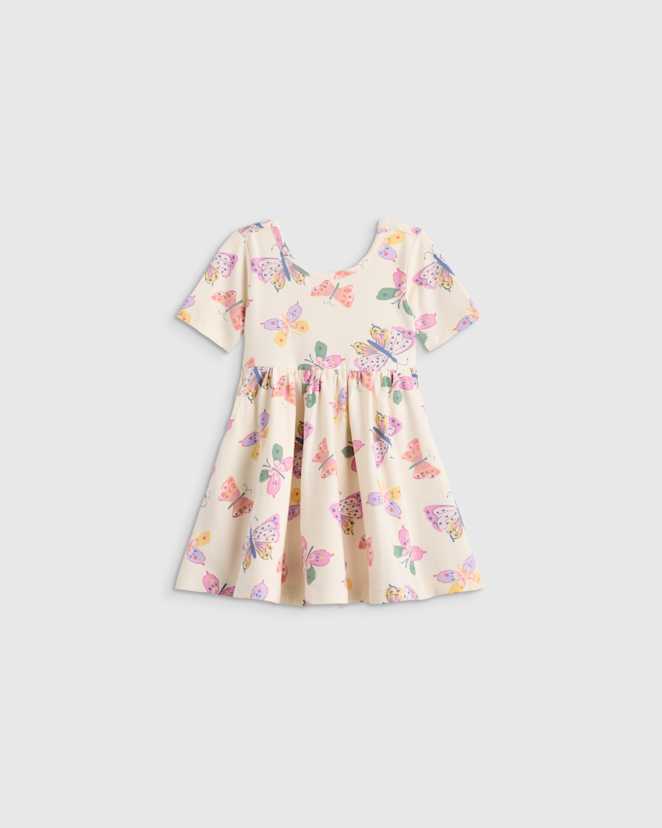 Multi Butterflies Organic Cotton Skater Dress