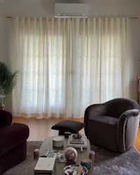 Textured Cotton Curtain - PDP Video Thumbnail (Ivory, 4x5)