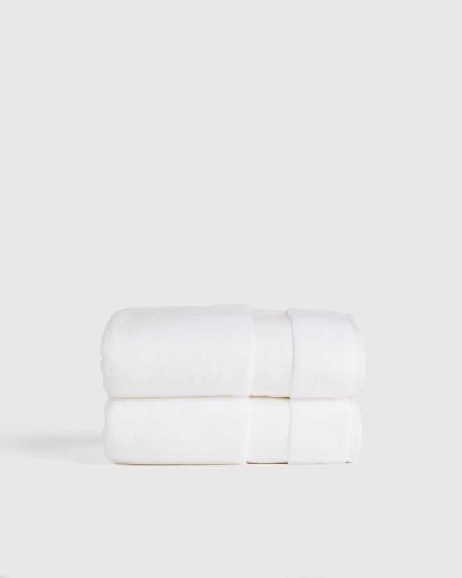 White Turkish Classic Bath Towel (Set of 2)