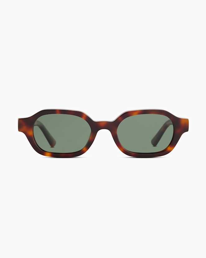 Ginger Tortoise with Green lens Sardinia Polarized Acetate Sunglasses