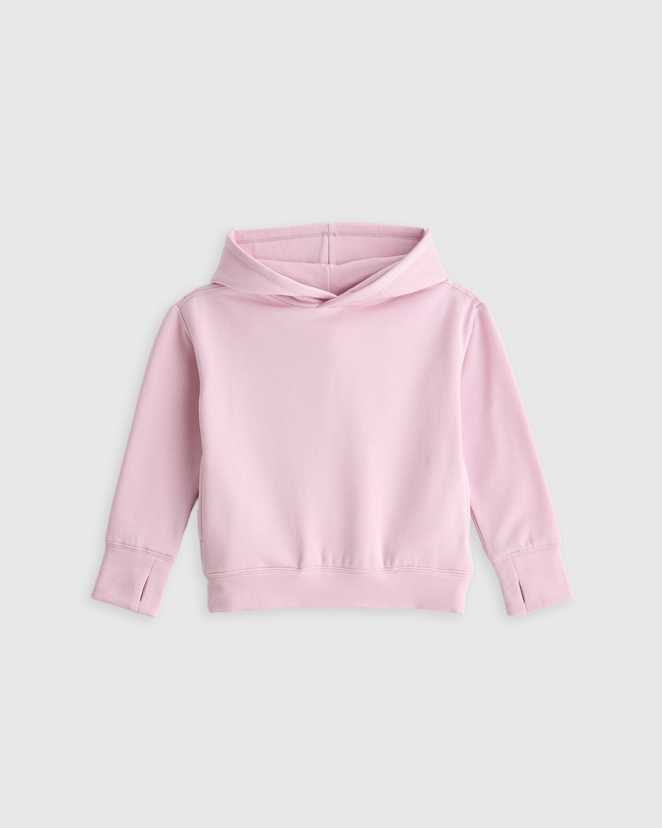 Petal Pink Girls SuperSoft Fleece Crop Pullover Hoodie